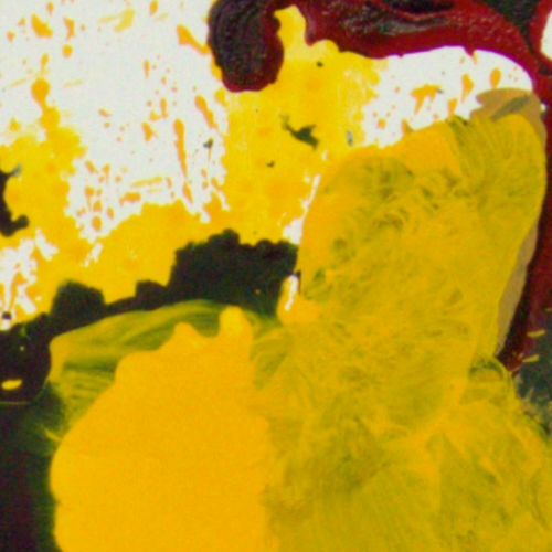 <span class="artinfo"><span class="arttitle">Primary + #4</span>, 2025, Acrylic on cradled panel 30 x 40 x 2”</span>