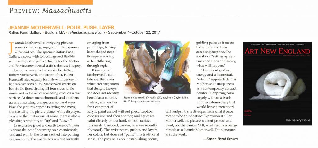 Jeannie Motherwell: Pour. Push. Layer. Art New England, volume 38 issue 5 - thumb