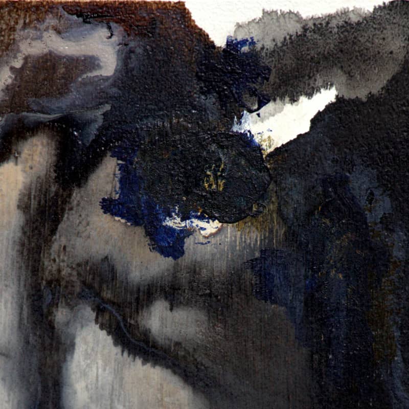<span class="artinfo"><span class="arttitle">Grey Matter</span>, 2018, Acrylic on aqua board panel, 8" x 6" x 2"</span>