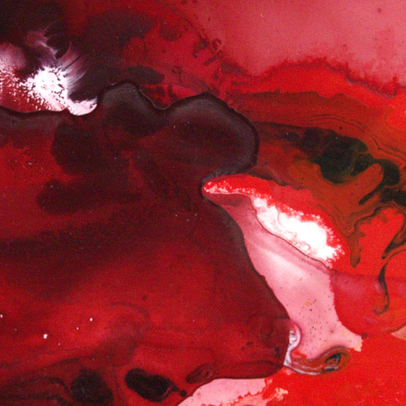 <span class="artinfo"><span class="arttitle">Redness of Red</span>, 2016, Acrylic on clay board panel, 8" x 10" x 2" <span class="artsold">sold</span></span>